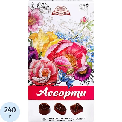 Конфеты Букеты Бабаевские ассорти, 240г