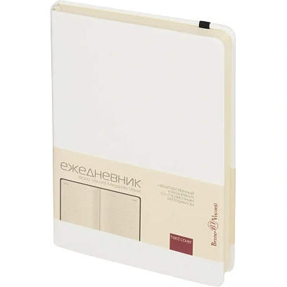 Ежедневник недатированный А5 142х214 мм Megapolis Velvet бел 320с. 3-468/23