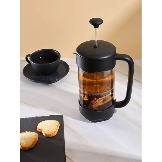 Френч-пресс 1000мл Каската боросил.стекло, пластик ручка (B094)