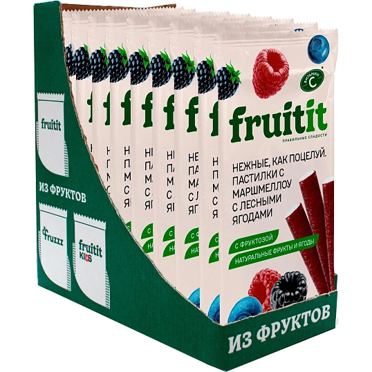 Пастила  FRUIT IT пастилки с маршмеллоу лесные ягоды 3+, 55гх10шт/уп