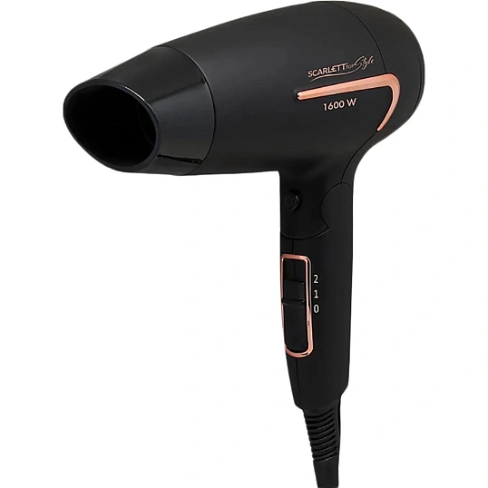 Фен SCARLETT SC-HD70IT09, 1600Вт, черный