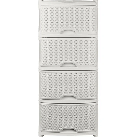 Комод PR_Keeplex Rattan четырехсекционный белое облако