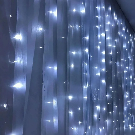 Гирлянда светодиодная Feron CL19 занавес 204LED 5000K 2x1,5м, стробы, 32332