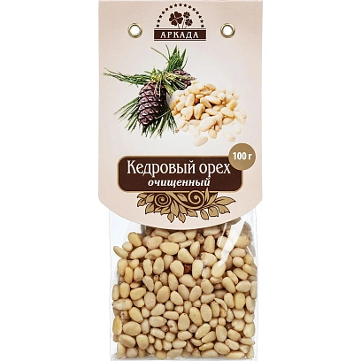 Кедровый орех Аркада очищенный, 100г