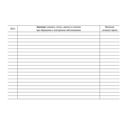 Бланк Карта медицинск.стомат, А5,обл.карт,форма 043/У-№1030, КЖ-791 10шт/уп