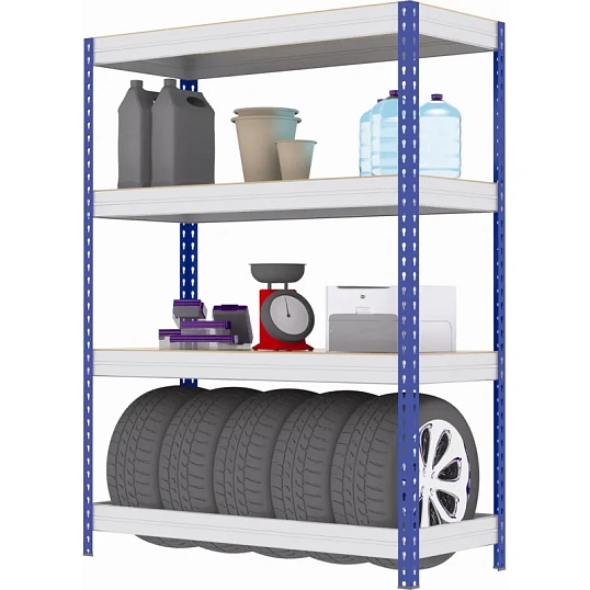 Стеллаж металлический MZ_МКФ15614-2.0   груз. 4 полки 1525х610х2000