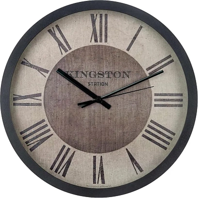 Часы настенные Troyka, диаметр 30см, кольцо пластик - черный 77760787