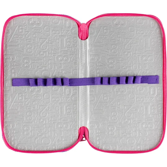 Пенал двухсекционный большой тканевый торец ПО-090, МИЛАЯ БЛОНДИНКА 2025