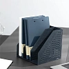 Лоток вертикальный Deli E79003Drey складной 3 отделения темно-серый