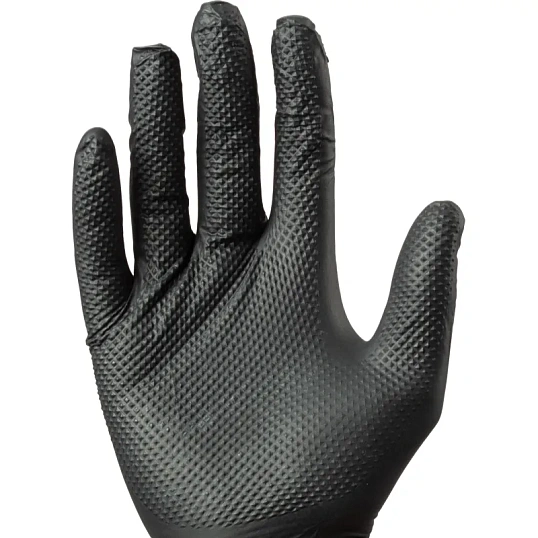 Перчатки одноразовые нитрил GOGRIP BLACK цв.черный (25 пар/уп) р.XXL,ПС