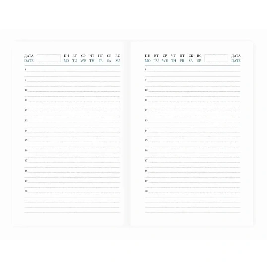 Ежедневник недатированный синий, А6,100x150, 320стр, Agenda