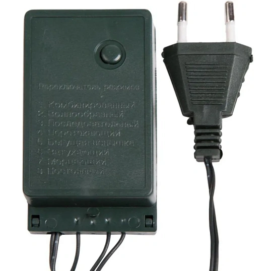 Гирлянда светодиодная Твинкл Лайт 10 м, тем-зел ПВХ,80 LED,белый 303-045