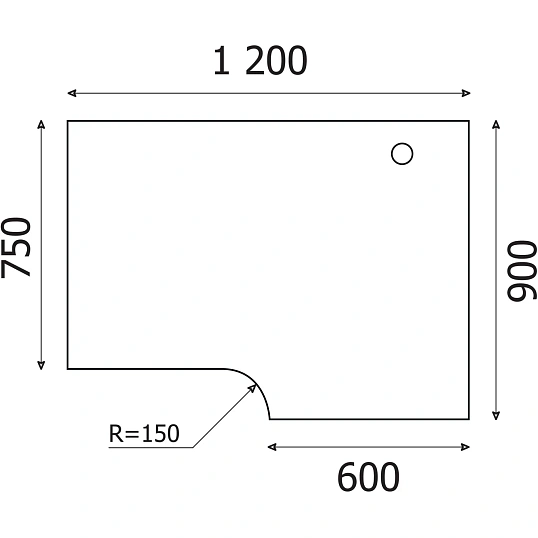 Стол эргономичный Easy Standard LT 16/16 01002300 прав т.дуб/сер 1200x900/600x740