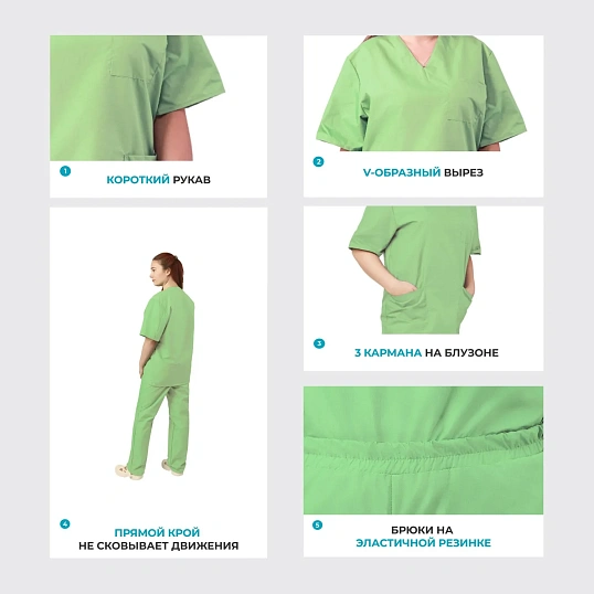 Костюм жен (куртка, бр) м05 плюс зел 112-116/170-176