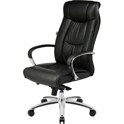 Кресло BN_Fc_Руководителя Echair-534 TL кожа черная, хром