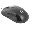 Мышь компьютерная Defender Optimum MB-160 черн,3кн,проводн. 1000dpi (52160)