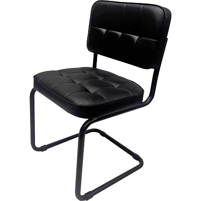 Стул КО_Сильвия комфорт РС01.00.14М кожзам Экокожа 601 черный, каркас чер