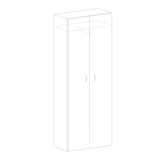 Шкаф MON_Канц для одежды офисный ШК40.15 дуб.мол