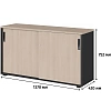 Шкаф купе К-Loft 241H043 выс.752 дуб скандин./графит