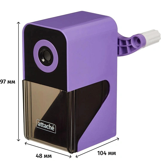 Точилка механическая Attache Bright Colours,авто-фиксация карандаша,фиолет