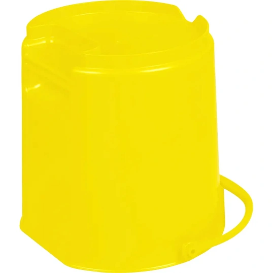 Ведро FBK 9л желтое, армир. пластик противоударный, круглое, 80102-4
