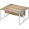 Раб.станция Комус Мебель К-Loft 241S019 1580х1370 2раб.м. дуб натур/бел