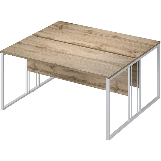 Раб.станция Комус Мебель К-Loft 241S019 1580х1370 2раб.м. дуб натур/бел