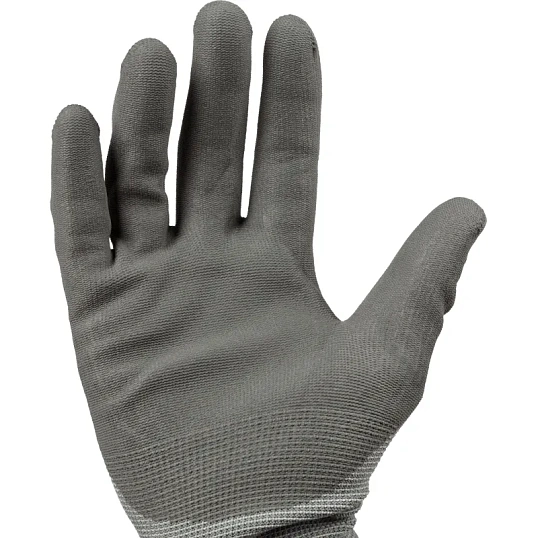 Перчатки полиэфир с полиуретаном водн.основа POLYX арт.93-243 серые (р.8)