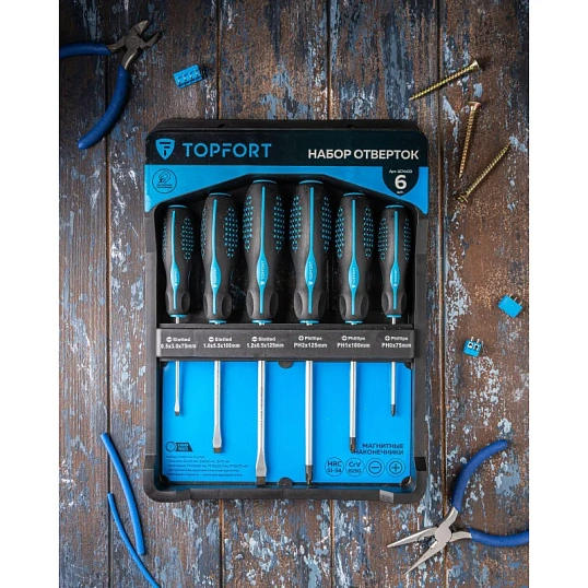 Набор отверток 6 шт TOPFORT (552206)