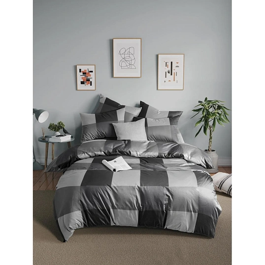 Постельное белье 2сп Макси  Бязь (нав.70х70-2шт),Gray cage