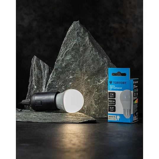 Лампа светодиодная Topfort E27 7W 4000K шар