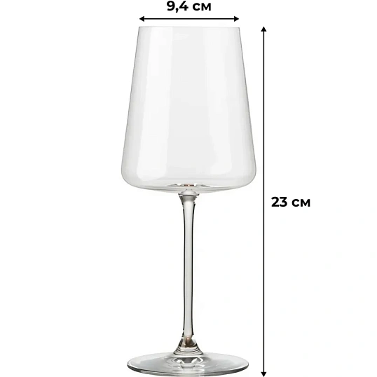 Бокал для вина 'Мод' хр.стекло 0,55л d=94,h=230мм; прозр. 6шт/уп