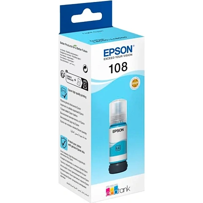 Чернила Epson 108 EcoTank Ink C13T09C54A для Epson L8050, Light Cyan 70ml