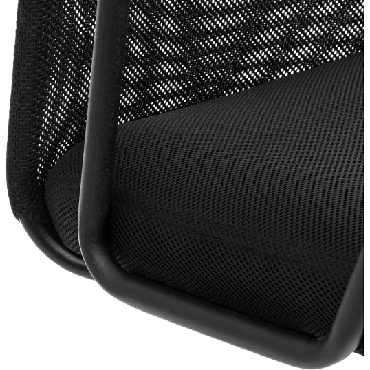 Кресло ТЧ Комус Мебель Easy Chair 619, сетка/экокожа, черный, хром