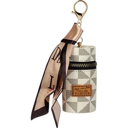 Брелок Тубус на молнии белый