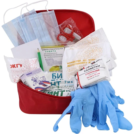 Аптечка первой помощи автомобильная ф.14. 54139 пр. №260н текст.сумка