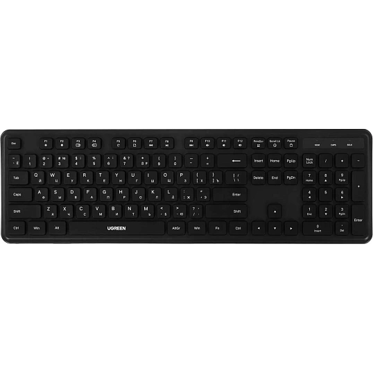 Клавиатура UGREEN K331 (55657) проводная USB RU черный