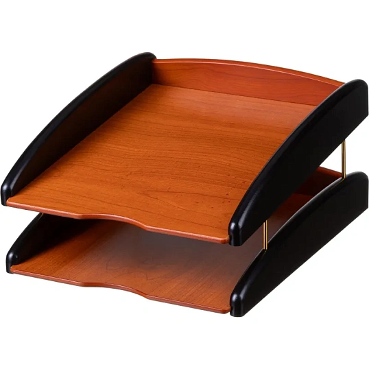 Набор настольный RS6M-3A на 6 предметов из МДФ, цвет: палисандровый/черный