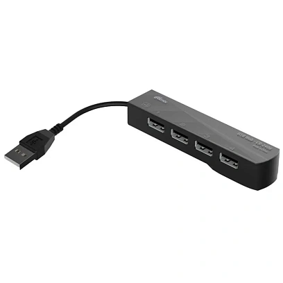 Разветвитель USB Ritmix CR-2406 black (USB хаб) на 4 порта USB (15119260)