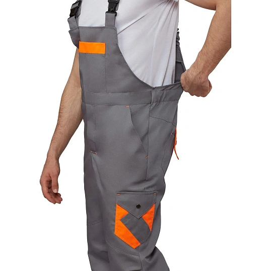Костюм лет муж (куртка, пк) л21 сер/оранж 128-132/170-176