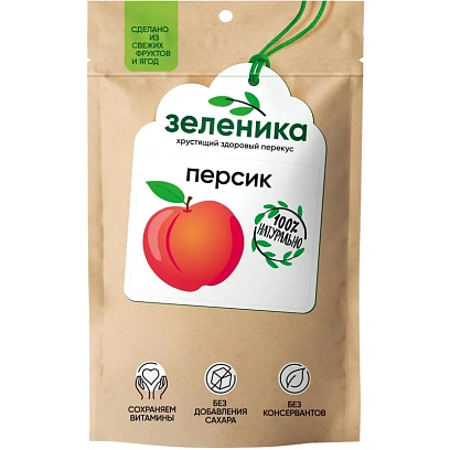 Персик Зеленика Здоровый фруктовый перекус 20 г