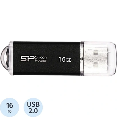 Флеш-память Silicon Power Ultima II I-Ser, 16Gb, USB 2.0, SP016GBUF2M01V1K