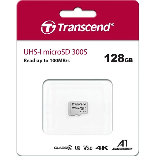 Карта памяти Transcend 300S microSDXC 128Gb UHS-I A1, TS128GUSD300S