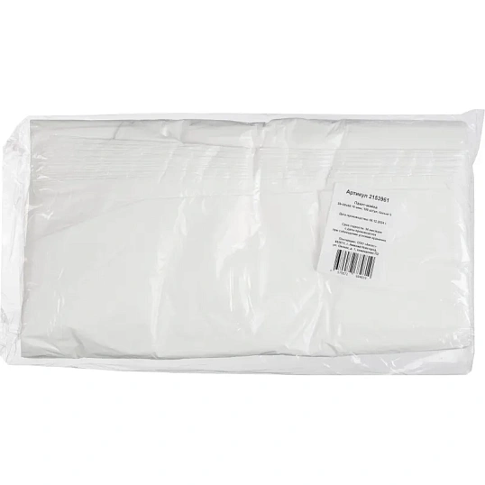 Пакет-майка 38+20х68 15 мкм, 100 шт/уп, белый S