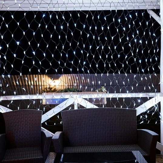Гирлянда светодиодная Сеть 2,5х2,5м 432LED БЕЛЫЙ IP65 свеч с динам.215-031