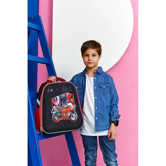 Ранец Комус Класс Basic  Urban Moto , 2 отд, эргоном спинка