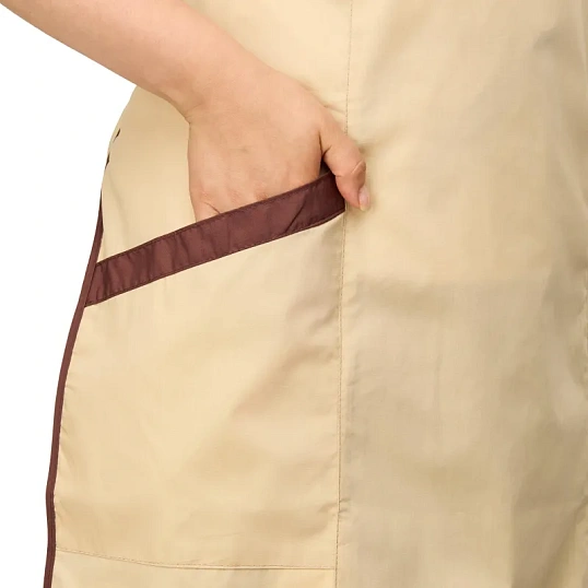 Фартук сарафан Маркет Мастер  цвет бежевый/шоколадный