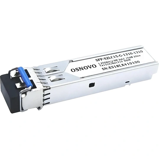 Трансивер SFP Osnovo  SFP-S2LC15-G-1310-1310 до 20км, Tx:1310/Rx:1310, DDM