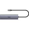 Разветвитель USB RAPOO 7в1 USB-C - PD+HDMI+USB+SD,TF+RJ45(13242)XD71-SGRY