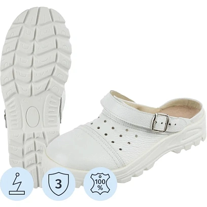 Сабо антистатические цв. белый (р.38) (арт. 8238)